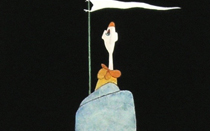 Bandiera bianca - Tecnica mista, dim. 18x24