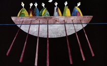 Il remo perduto - Tecnica mista, dim. 70x50